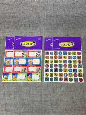 Vintage Lot Of Bird Prism Holographic Stickers‎ & Vintage Gift Tag Stickers